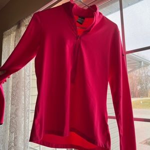 Neon Pink / Burgundy Swoosh Nikepro Zip-Up